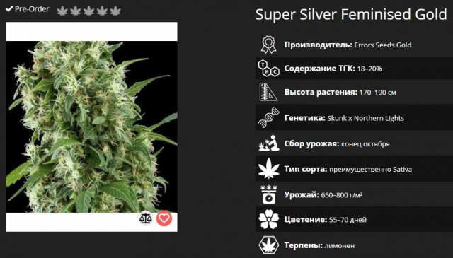 Super Silver ES и перец Хабанеро.